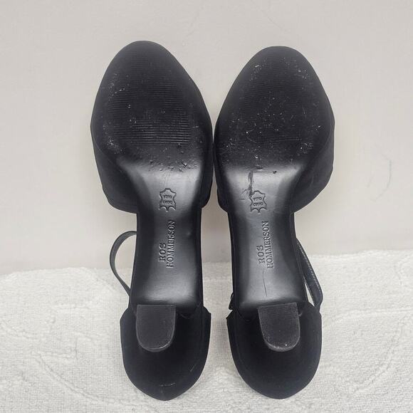 Ros Hommerson Black Heidi Retro Sandal Pin-Up Girl Heel 70s Style Size 10 Womens - Picture 8 of 9